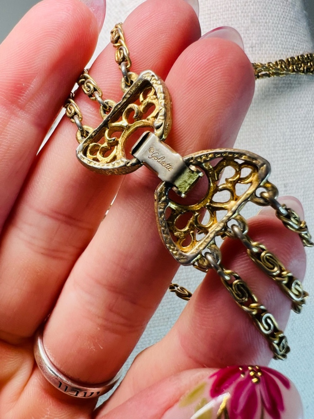 Vintage Goldette 3 Strand Necklace - Picture 4 of 4